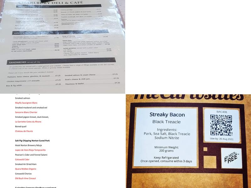 Charlbury Deli & Cafe Menu