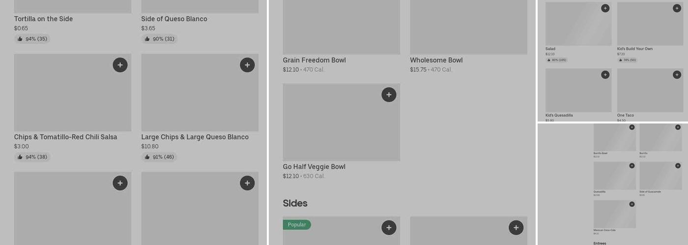 Chipotle Mexican Grill Menu