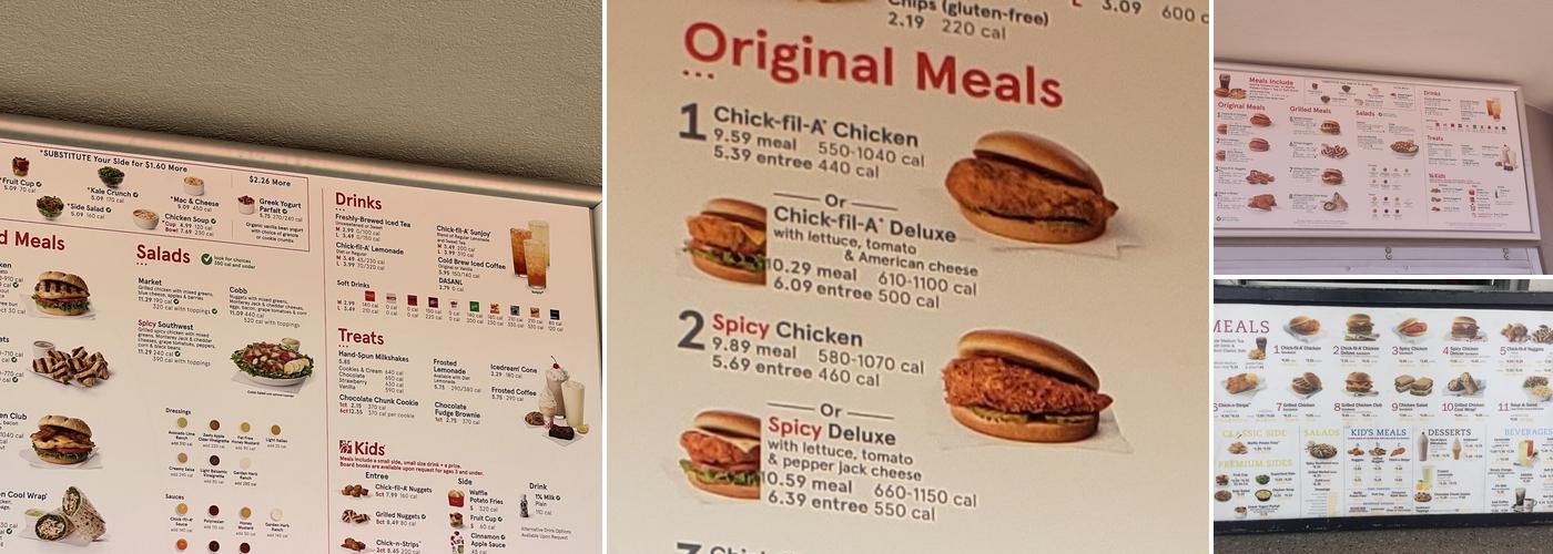 Chick-fil-A Menu