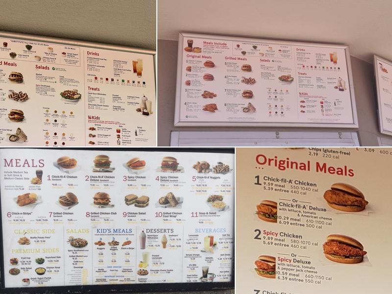 Chick-fil-A Menu