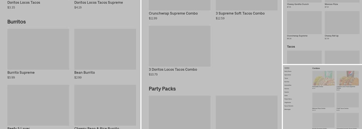 Taco Bell / KFC Menu