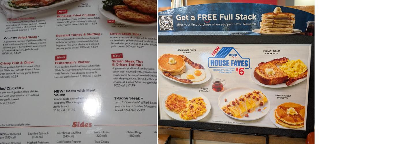 IHOP Menu