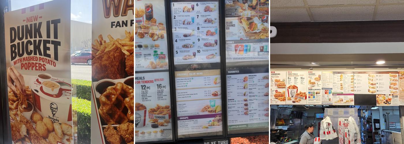 KFC Menu