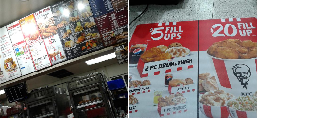 KFC Menu