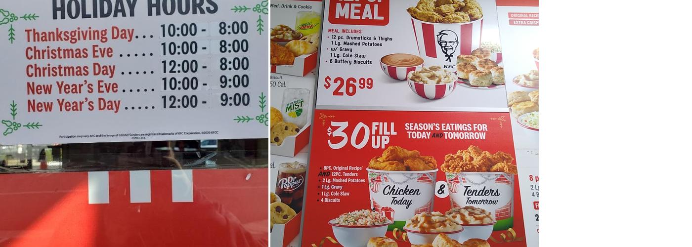 KFC Menu