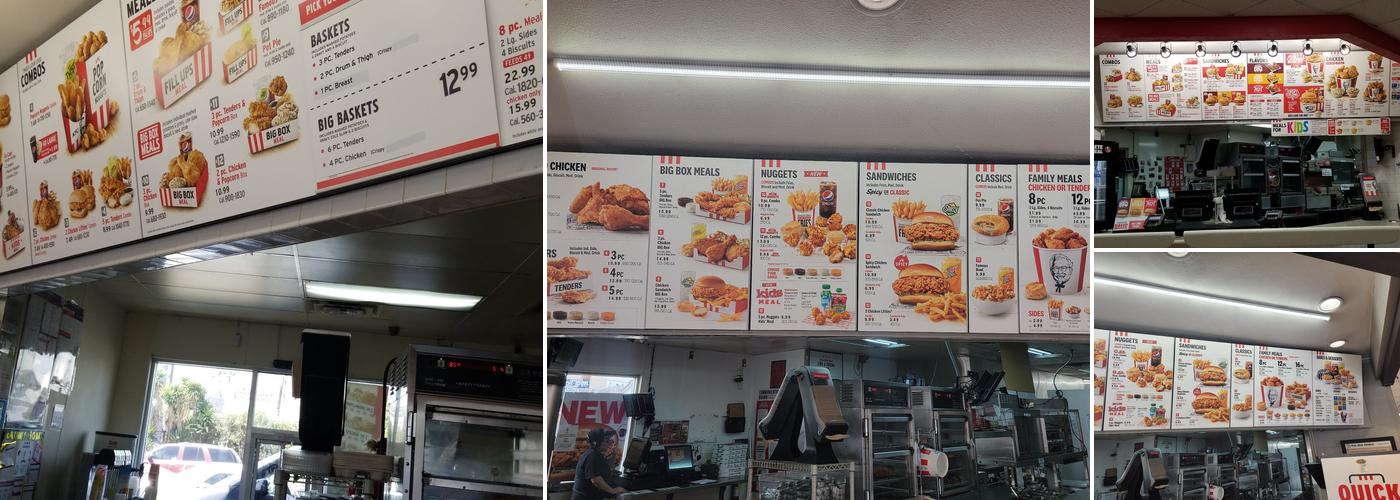 KFC Menu