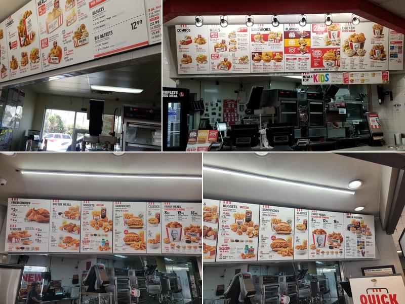 KFC Menu
