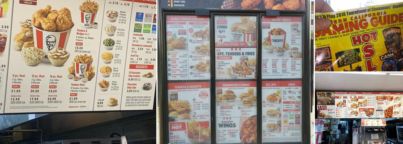 KFC Menu
