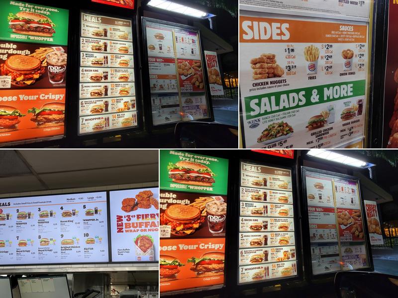 Burger King Menu