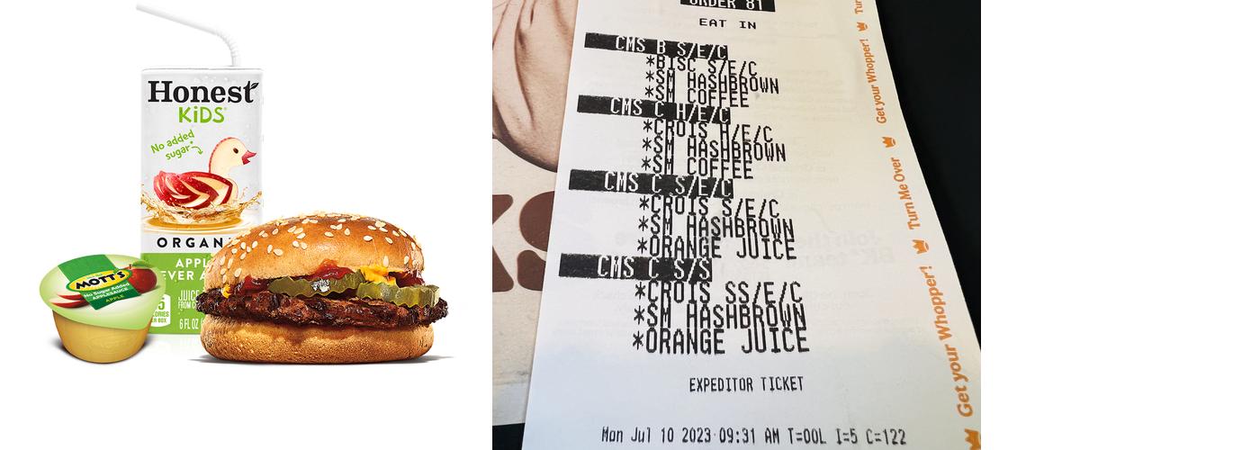 Burger King Menu