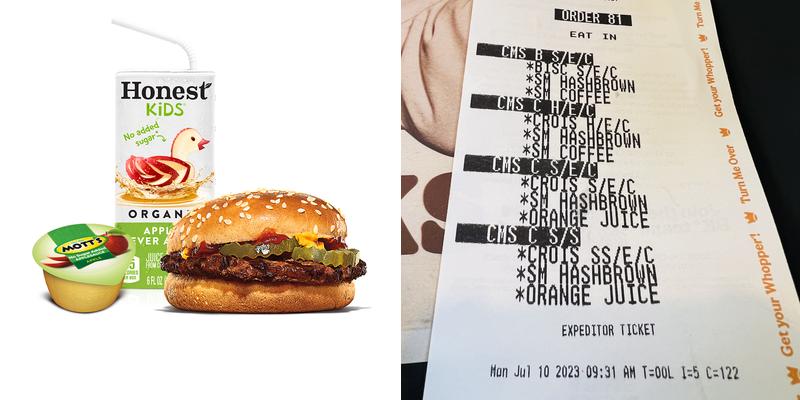 Burger King Menu