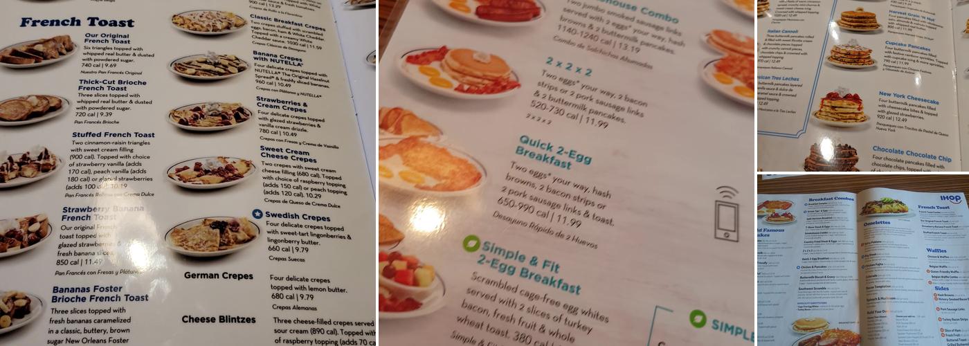 IHOP Menu