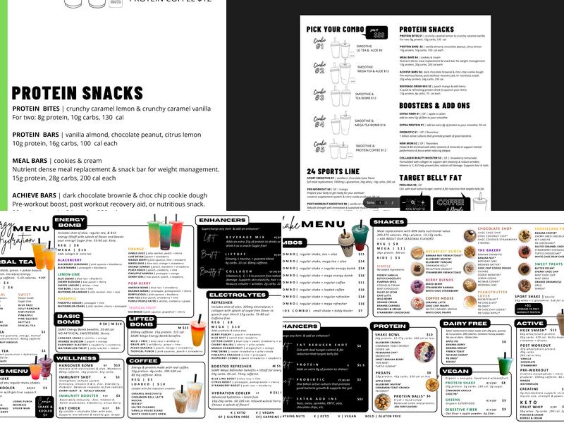 The Healthy Panther Menu