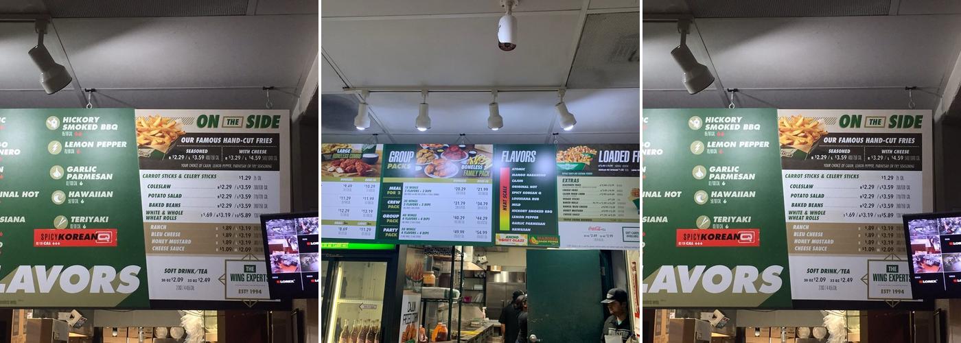 Wingstop Menu