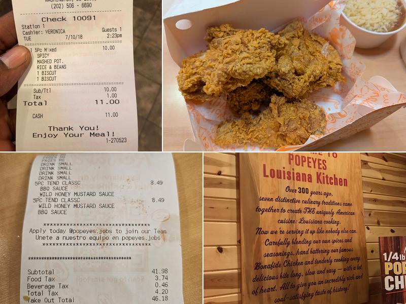 Popeyes Louisiana Kitchen Menu