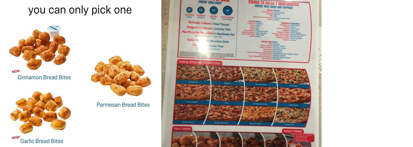 Domino's Pizza Menu