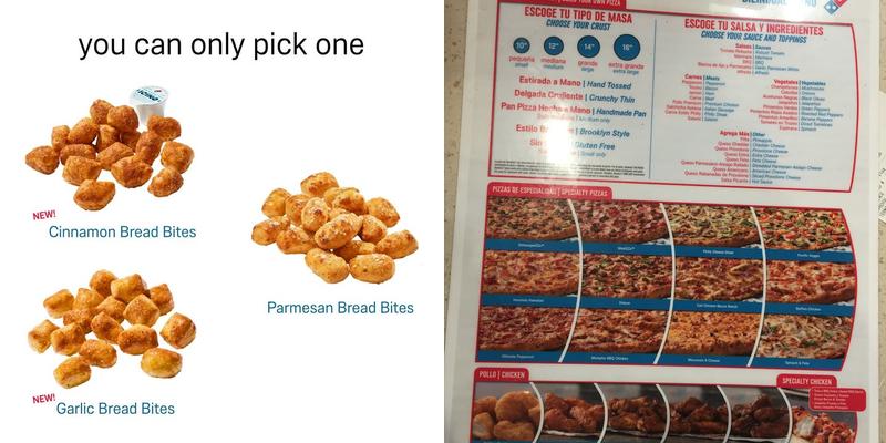 Domino's Pizza Menu