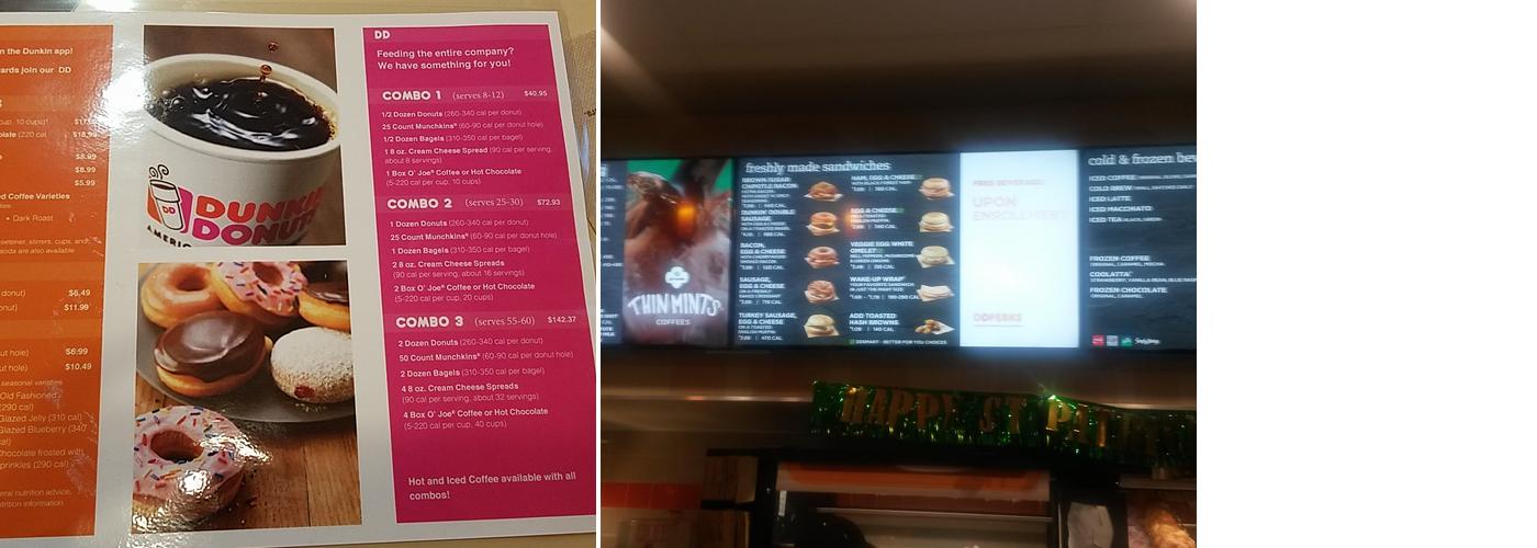 Dunkin' Menu