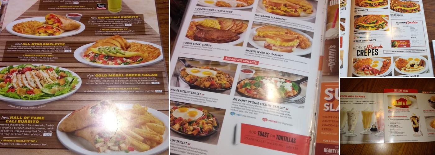 Denny's Restaurant Menu