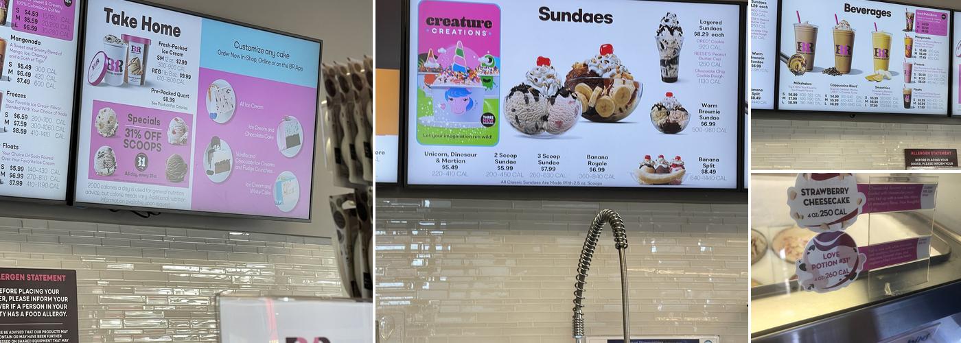 Baskin-Robbins Menu