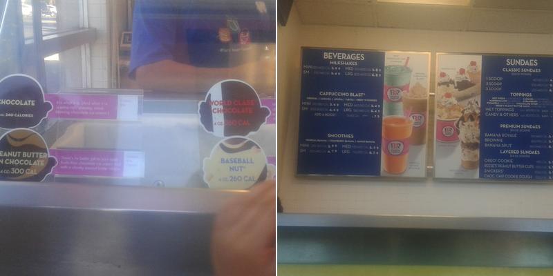 Baskin-Robbins Menu