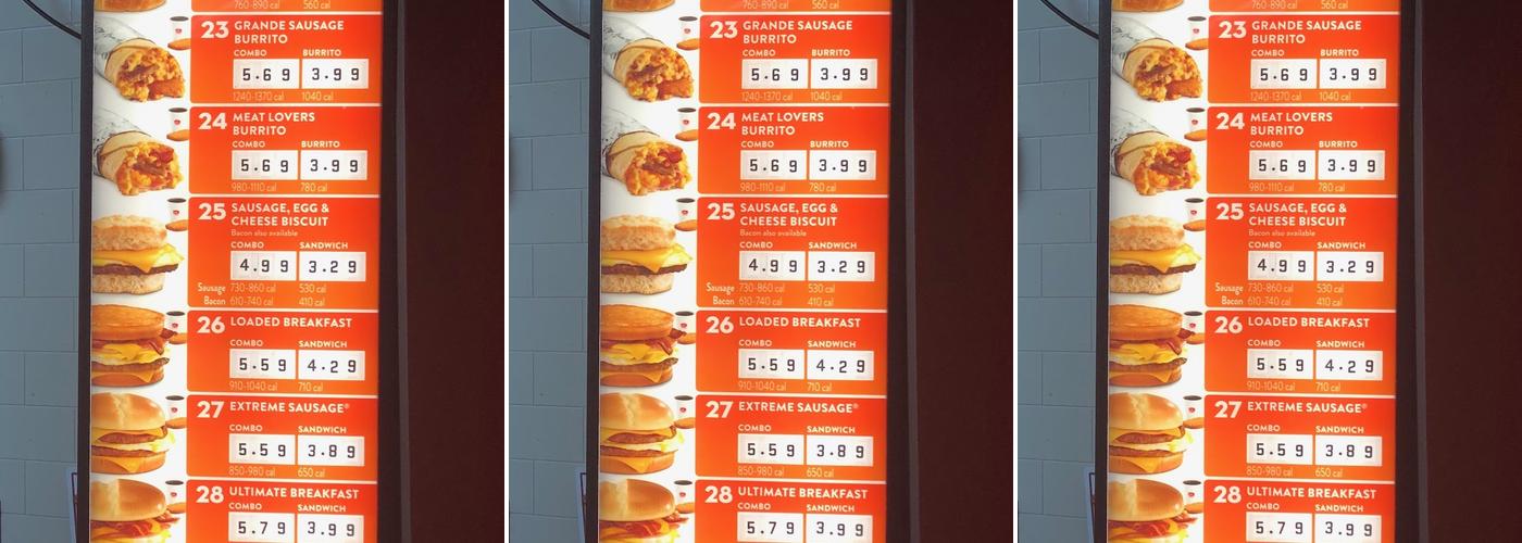 Jack in the Box Menu