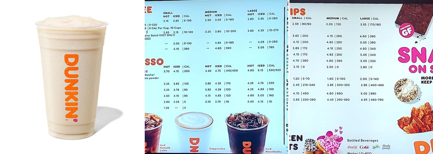 Dunkin' Menu