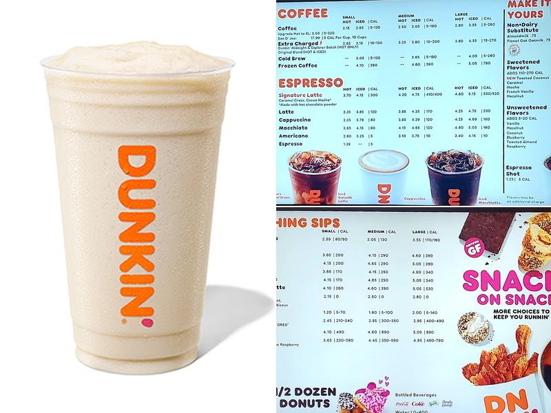 Dunkin' Menu