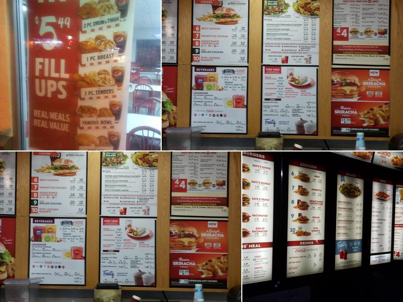 Wendy's Menu