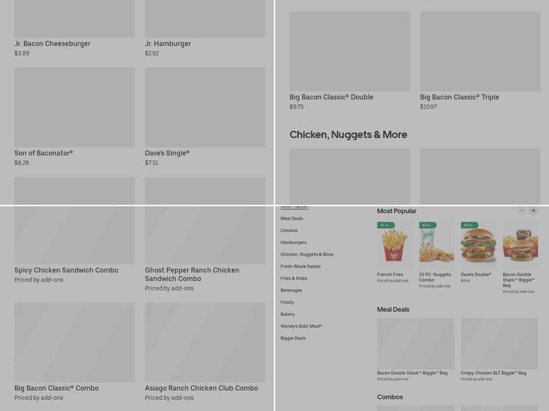 Wendy's Menu