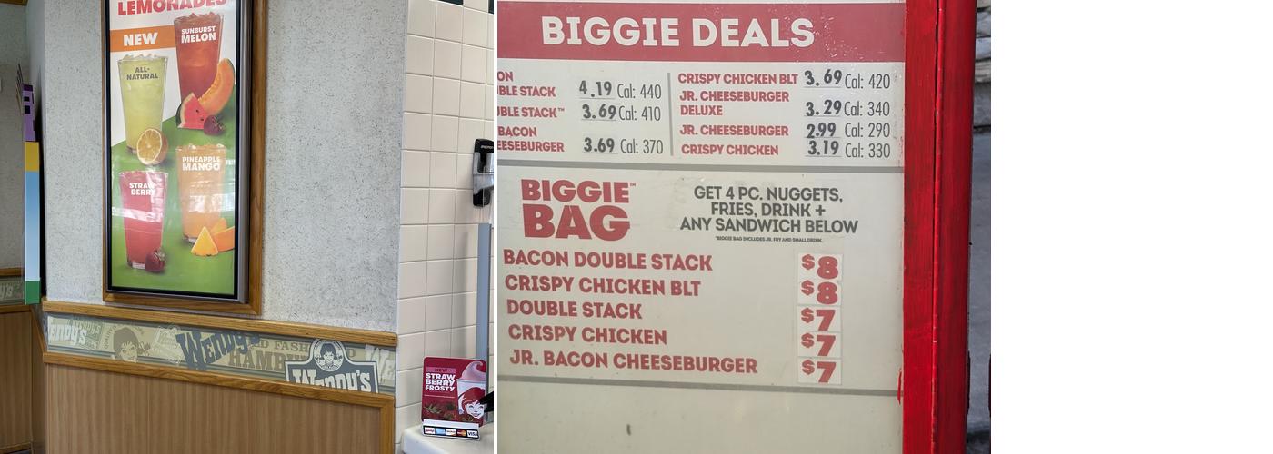 Wendy's Menu