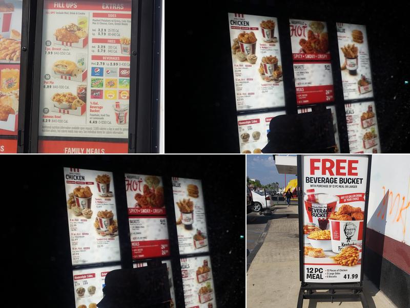 KFC Menu