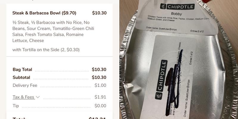 Chipotle Mexican Grill Menu