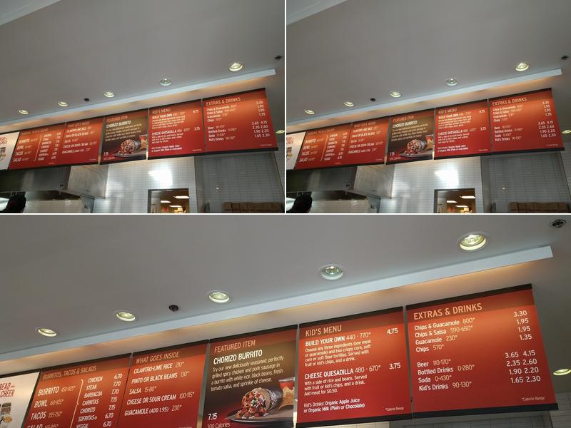 Chipotle Mexican Grill Menu