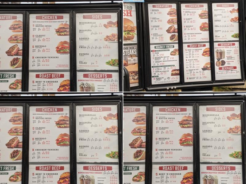 Arby's Menu