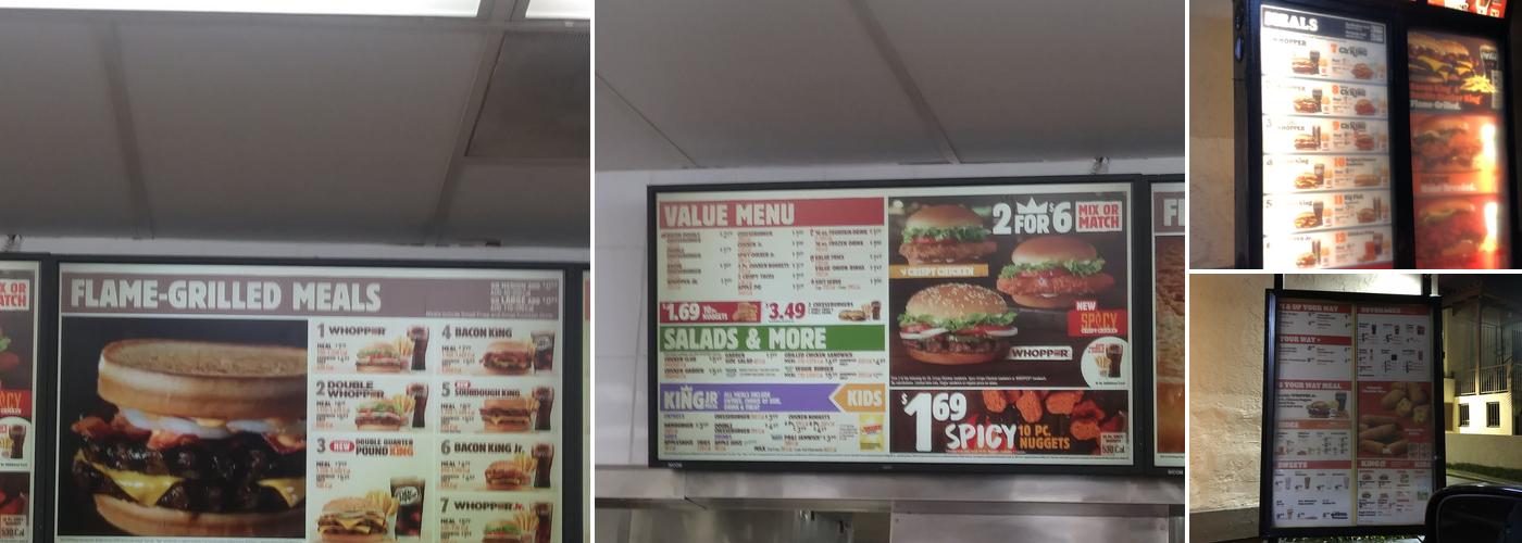 Burger King Menu