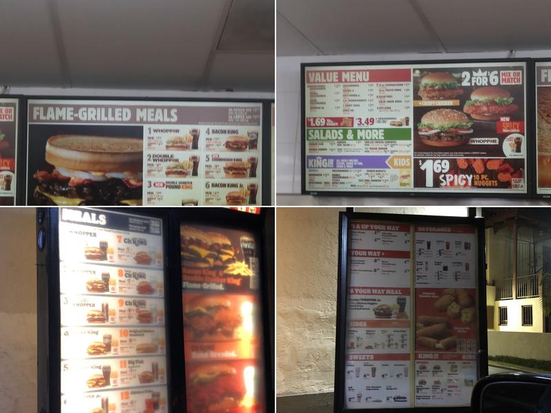 Burger King Menu