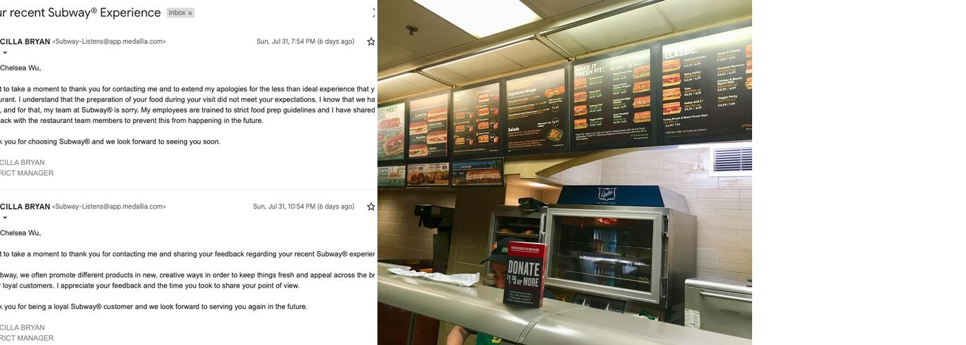 Subway Menu