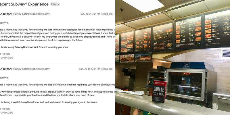 Subway Menu