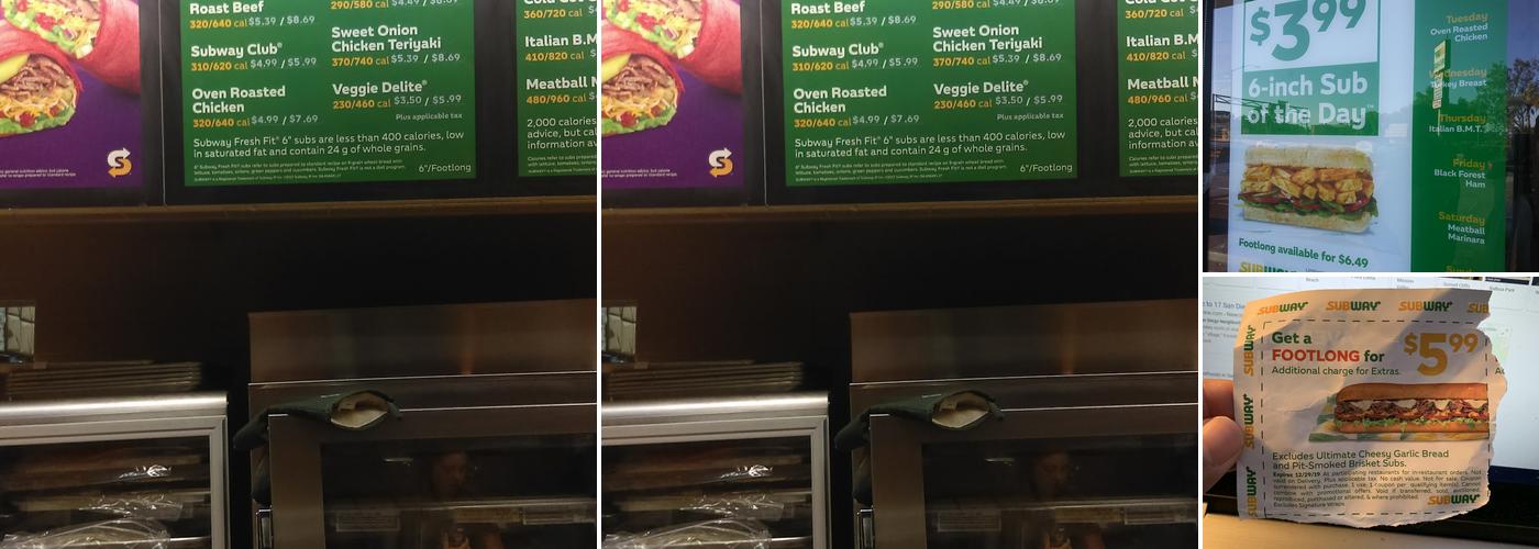 Subway Menu