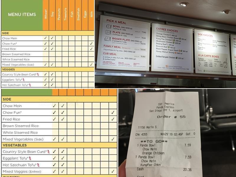 Panda Express Menu