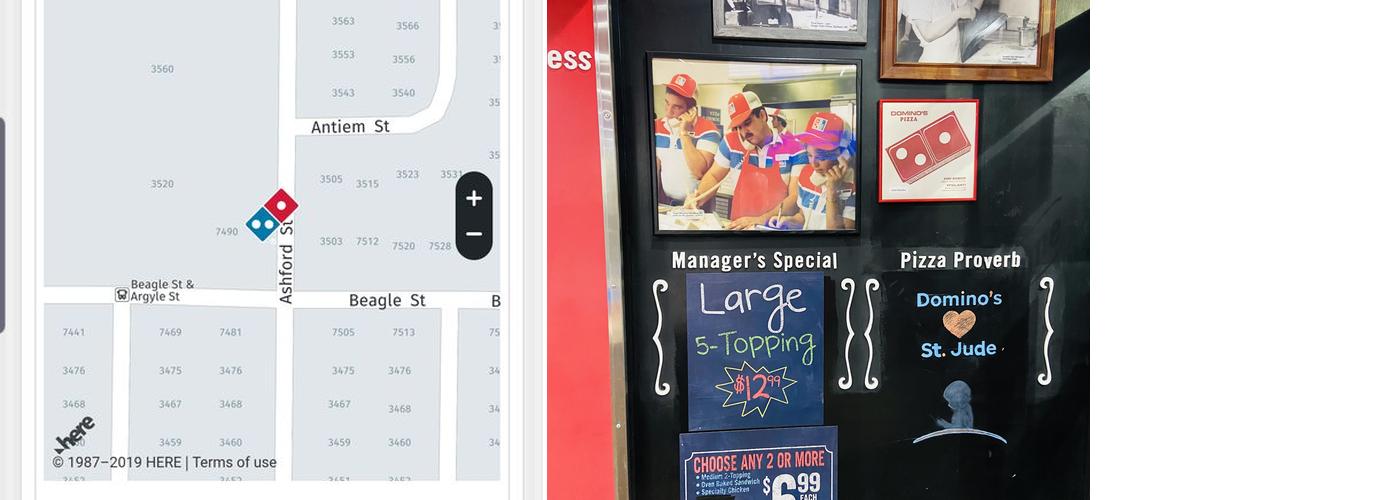 Domino's Pizza Menu