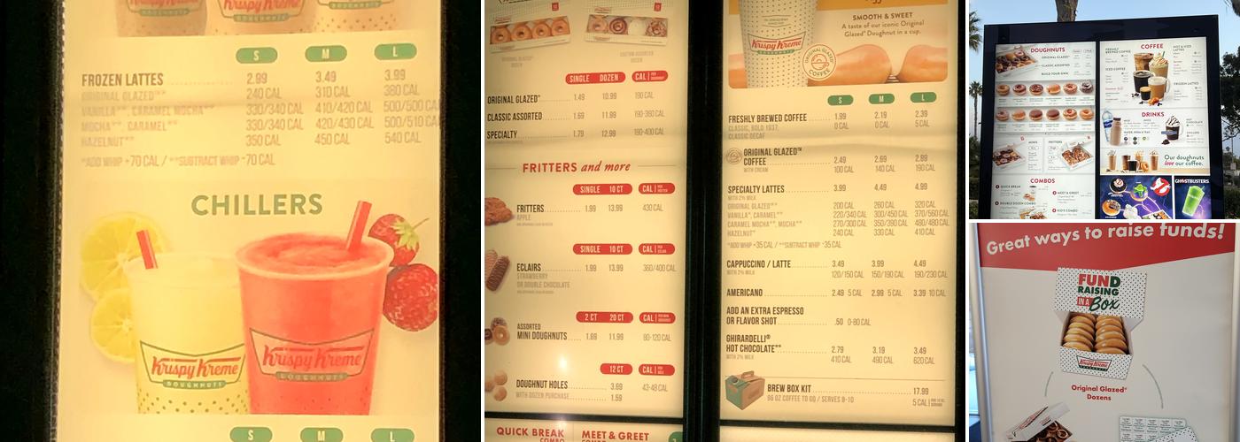 Krispy Kreme Menu