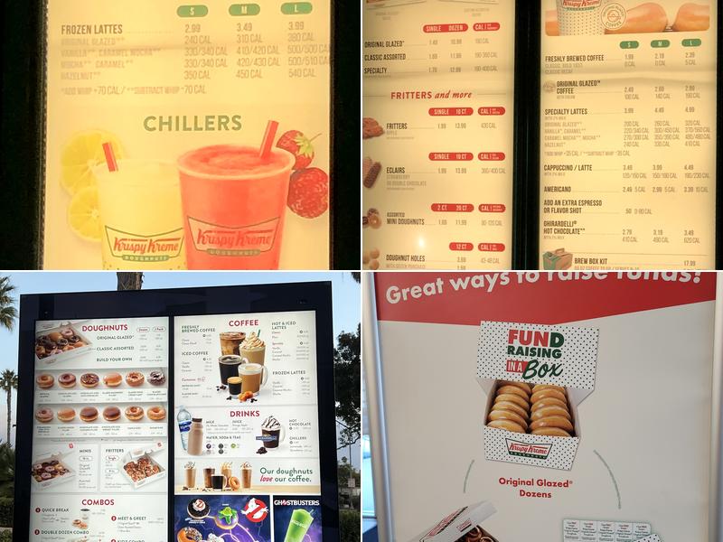 Krispy Kreme Menu