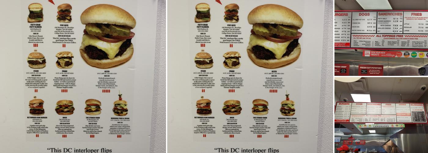 Five Guys Menu