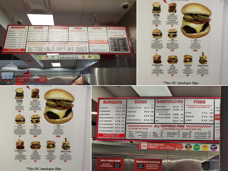 Five Guys Menu