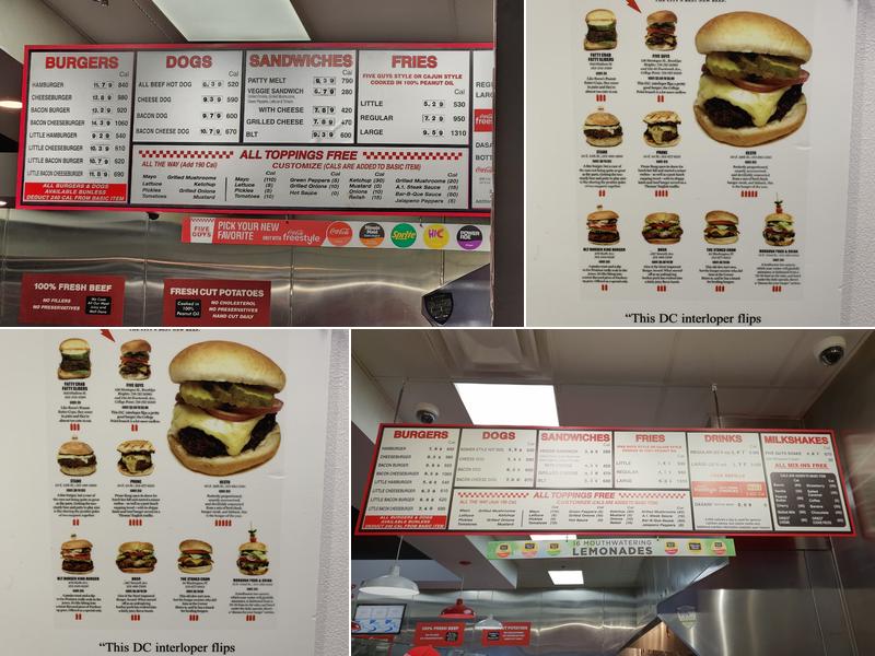 Five Guys Menu