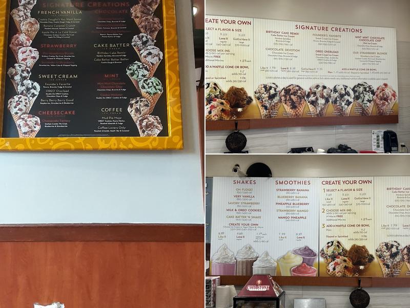 Cold Stone Creamery Menu