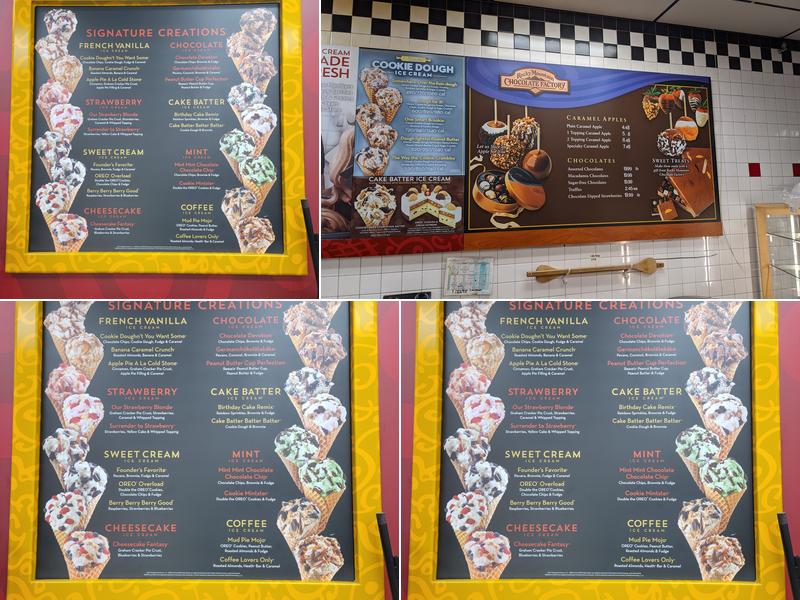 Cold Stone Creamery Menu