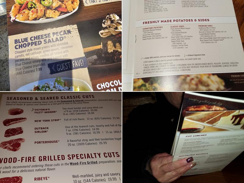 Outback Steakhouse Menu